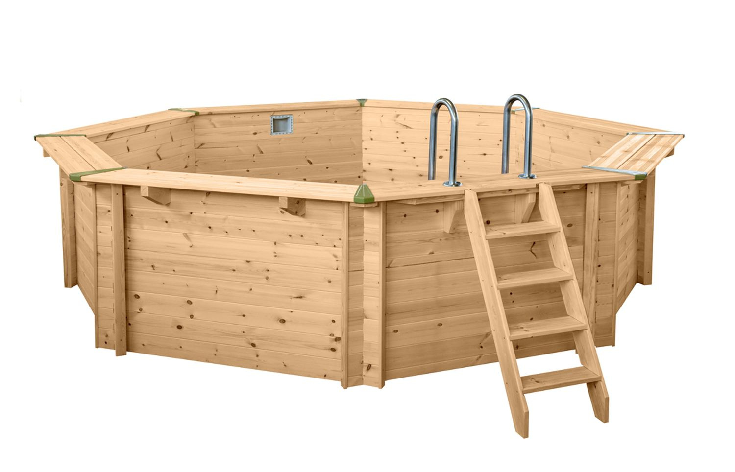 XXXINTERHIVA Holzpool ''Java'', Komplettset Ø 4,40 m x 1,36 m 16915075