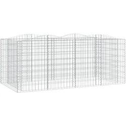 vidaXL Gabionen-Hochbeet mit Hochbogen 200x100x100 cm Verzinktes Eisen
