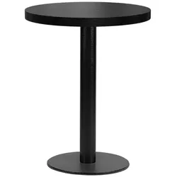 BIG Möbel GmbH Bistrotisch Rund Stahlgestell | Durchmesser 60 cm | Dunkle Holzoptik