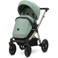 Kunert, Kinderwagen, BRAV 3in1 Kinderwagen in Grün mit Gelrädern und Cosmo Autositz