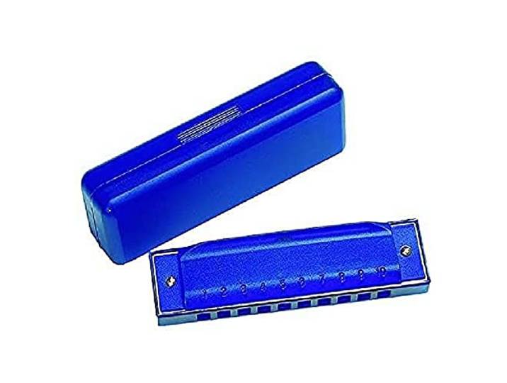 Goki 13008 mondharmonica i.plastic doos blauw