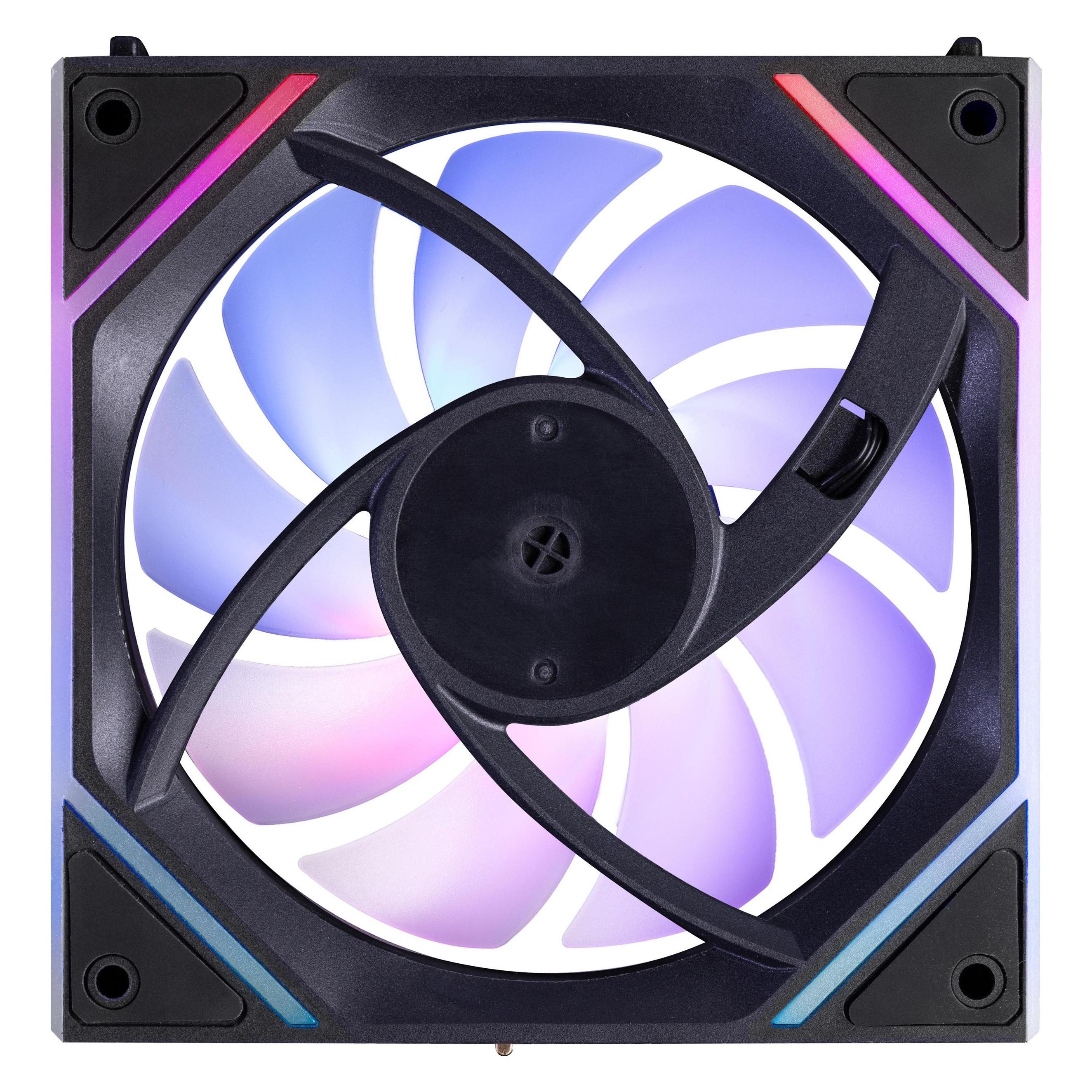 Blackstorm Luna MAG-INF ARGB PWM Reverse fan, black, 120 mm (120 mm, 1x) (LUNA-MAGINF-120MM-BL-1PACK-REV)