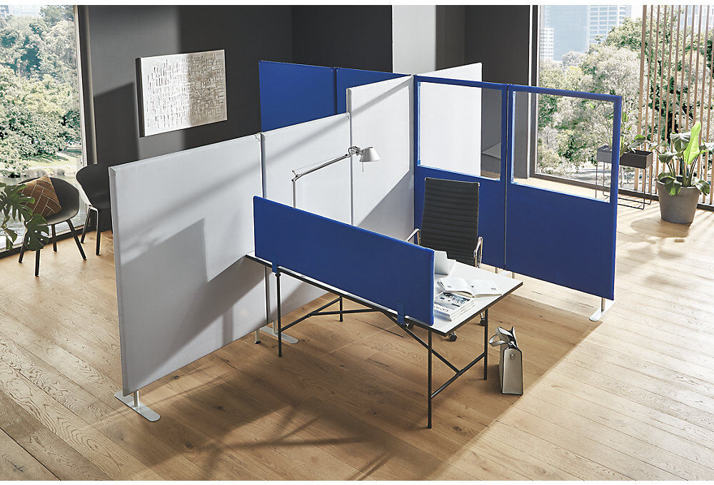 Schallschutz-Trennwand, Wandpaneel, HxB 1200 x 1200 mm, blau eurokraft pro