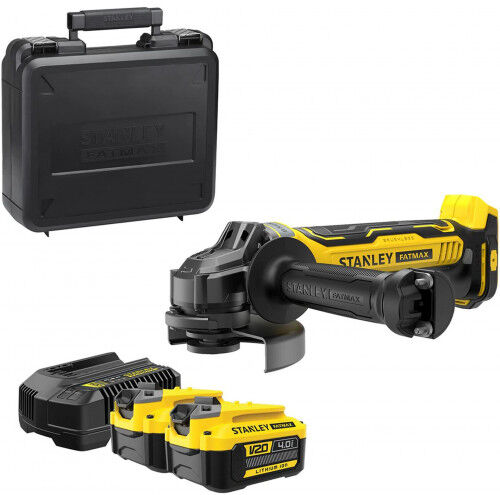 Stanley SFMCG700M2K-QW FatMax V20 Meuleuse d&amp;#039;angle 125mm (18V/2x4,0Ah)