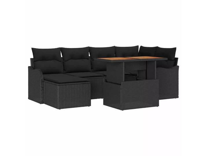 VidaXL - Garten set poly-rattan, One Size, Schwarz