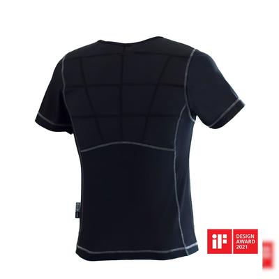 E.COOLINE Powercool SX3 T-Shirt Gr. M schwarz - sekundenschnelle Aktivierung mit Wasser - stundenlange, trockene Kühlung für heiße Arbeitstage