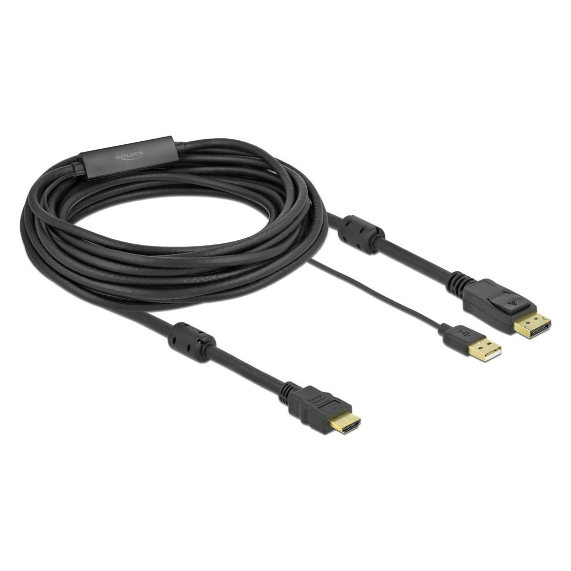 Delock HDMI (Typ A)| USB A - DisplayPort (7 m) (85967)