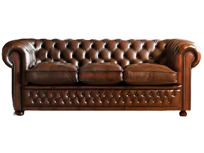 Xlmoebel Chesterfield-Sofa Elegantes Leder Sofa im Chesterfield Design mit luxuriösem Komfort, Hergestellt in Europa