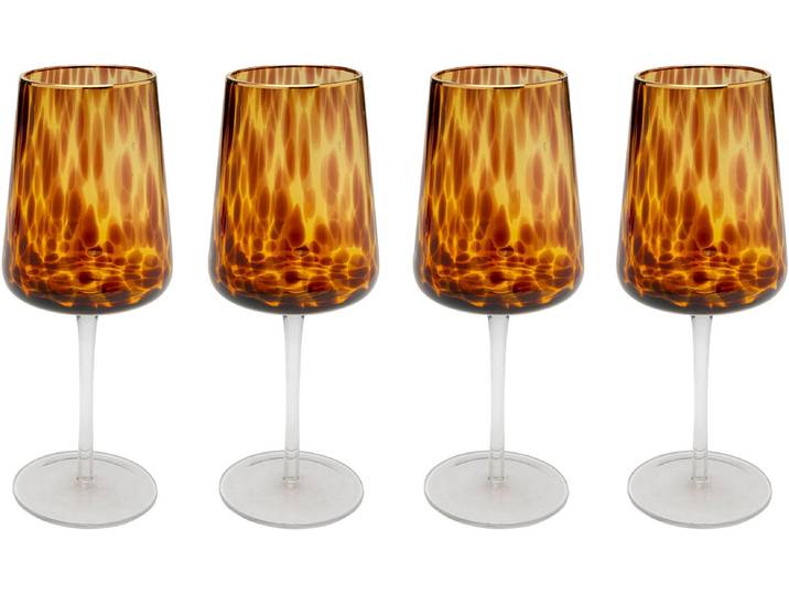 Glas KARE DESIGN Caramel , braun, B:9cm H:24cm, Glas, Trinkgefässe, Glas, Longdrink-, Wein-, Sekt- oder Wasserglas