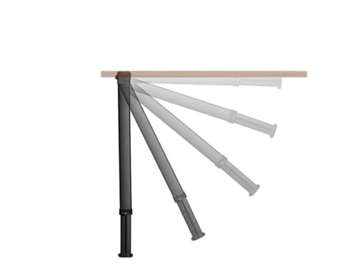 PSNKLMM 21-36 Zoll Höhenverstellbares Wohnmobil-Tischbein Klappbare Teleskopbeine, Aluminiumlegierung, Wohnmobil-Tischstütze for Wohnmobil, Ponton-LKW, Wohnmobil(Black)