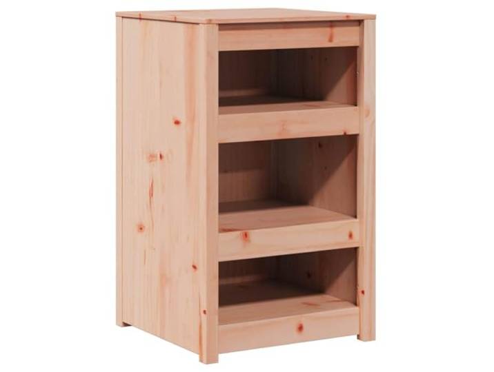 KUPTYERFG Küchenschrank Massivholz Kiefer 55x55x92 cm Braun Eichen-Optik Kompakter Beistellschrank für Küche und Esszimmer mit 3 Ebenen Ablagefläche für Geschirr und Kochutensilien.