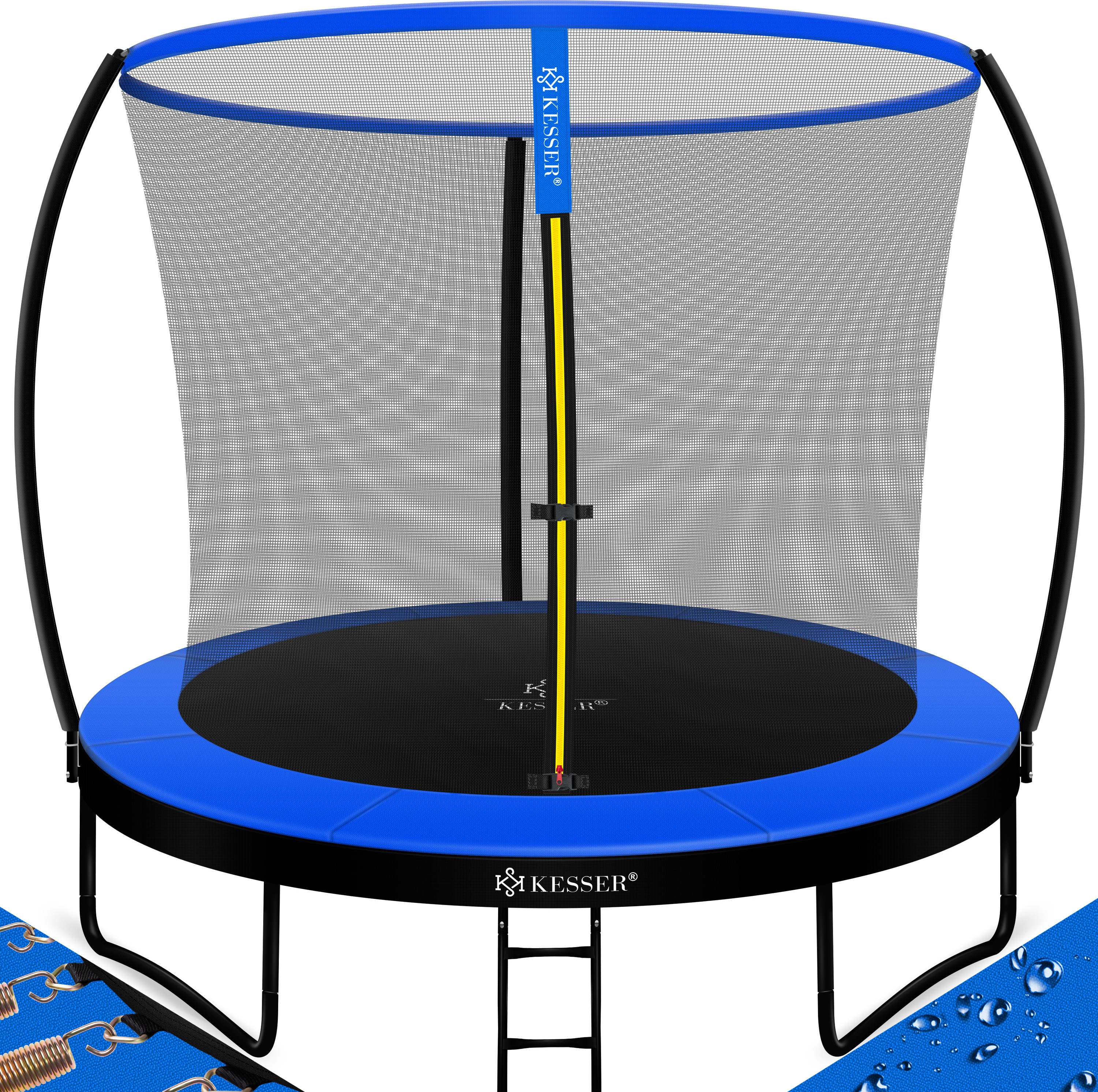 Bestand (OFF) Trampolin Premium, Farbe:Blau / Schwarz, Größe:Karton 1 von 3 / Größe 366cm