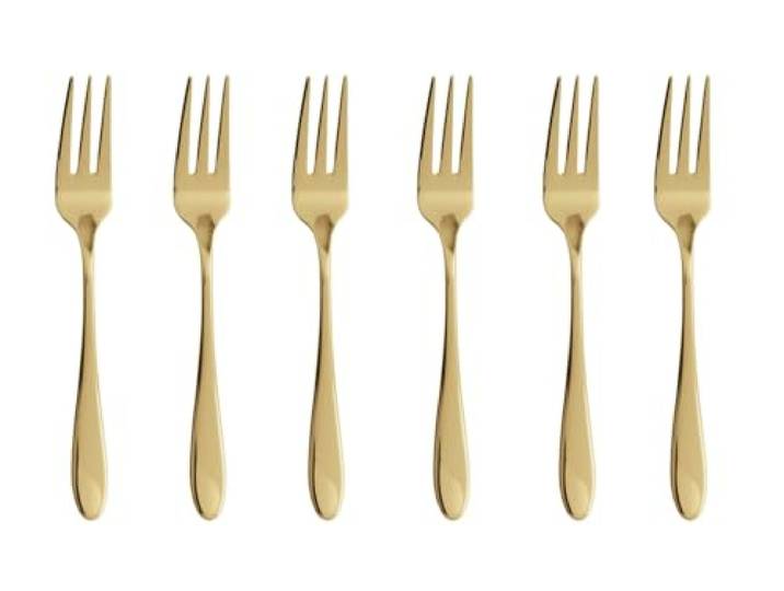 Sambonet Kuchengabel Velvet 6 Stück, Gold