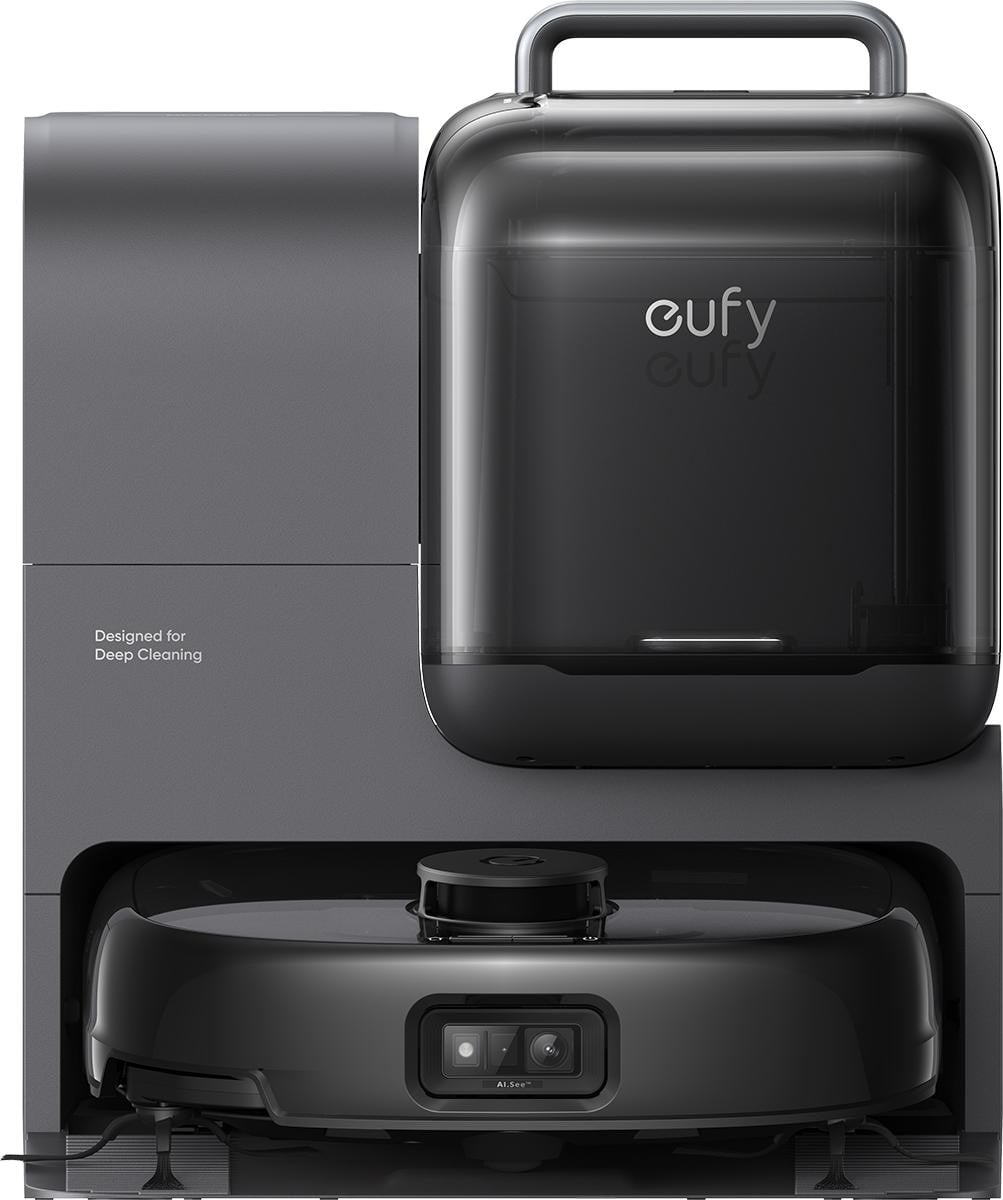 Eufy Omni E28 HydroJet Robotstofzuiger en Dweil met Alles-in-één Dock, Zwart