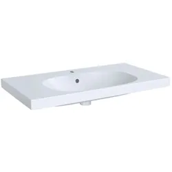 Geberit Acanto Waschtisch 500623012 90 x 48,2 cm, mit Ablagefläche, mit Hahnloch, Überlauf, weiß