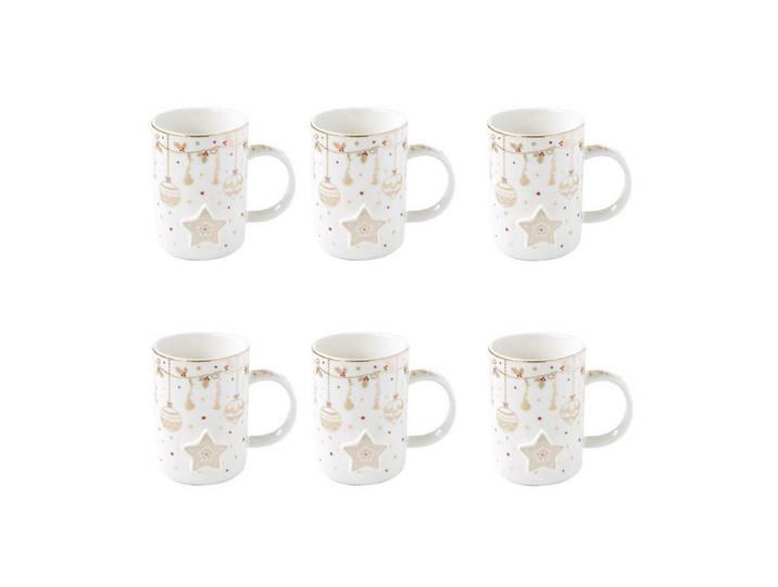 EasyLife Tasse Christmas Lights, Porzellan, Geschenkverpackung, Weiß, Weihnachten, H: cm