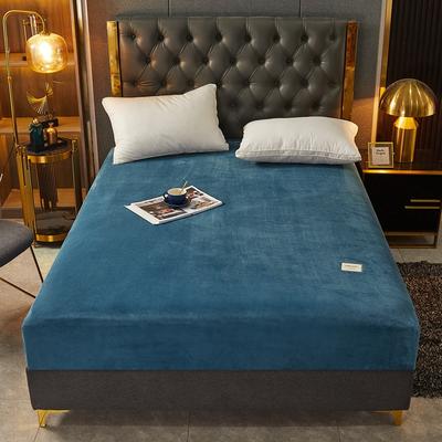 Discount Dollar Deals Soft Warm Velvet Fitted Sheet, Non Slip Mattress Cover, Adjustable Protector, High Quality Bed Sheet With Elastic navy m