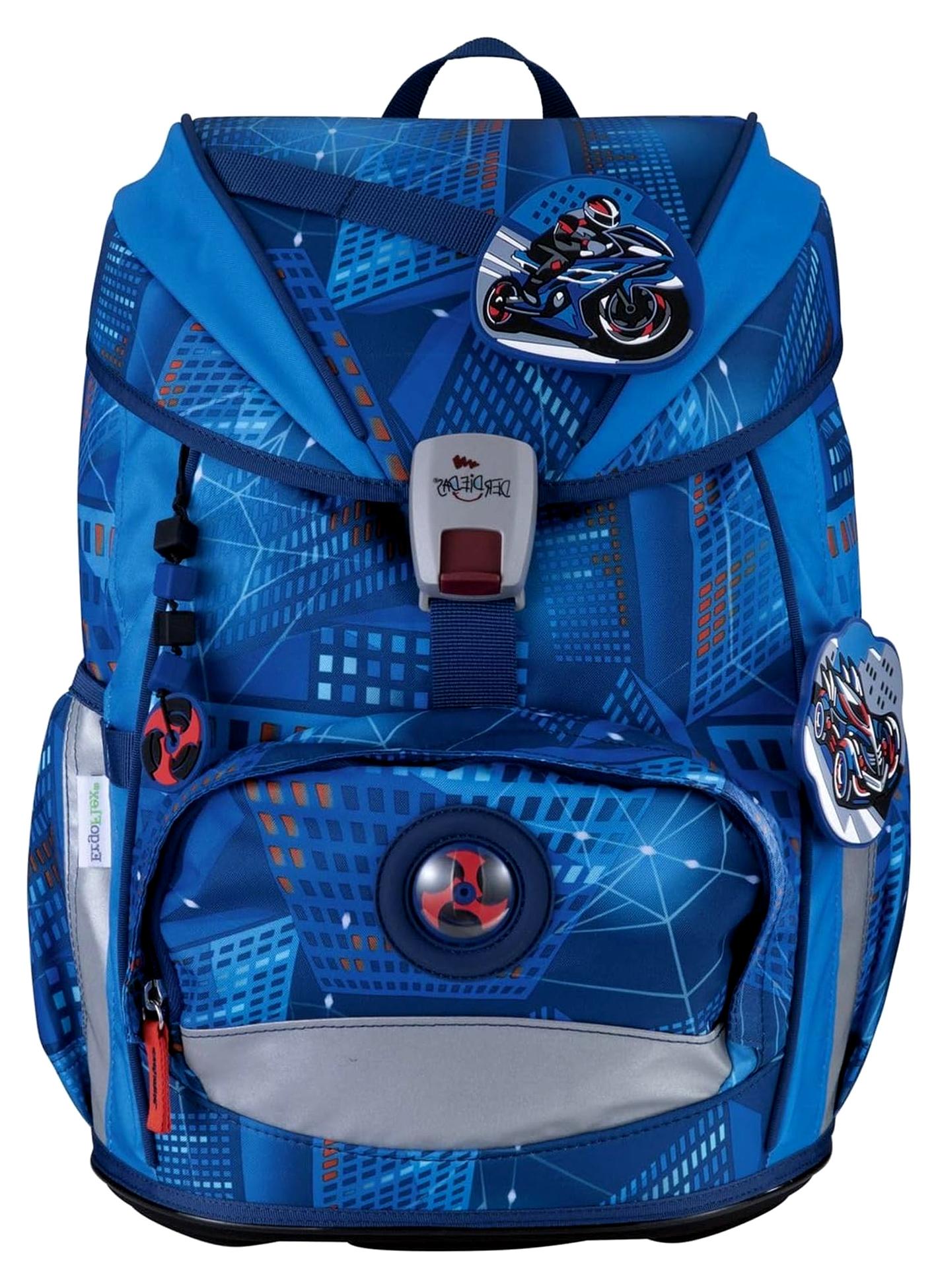 Schulranzen ErgoFlex Light Set 6-teilig Turbo Speed blau