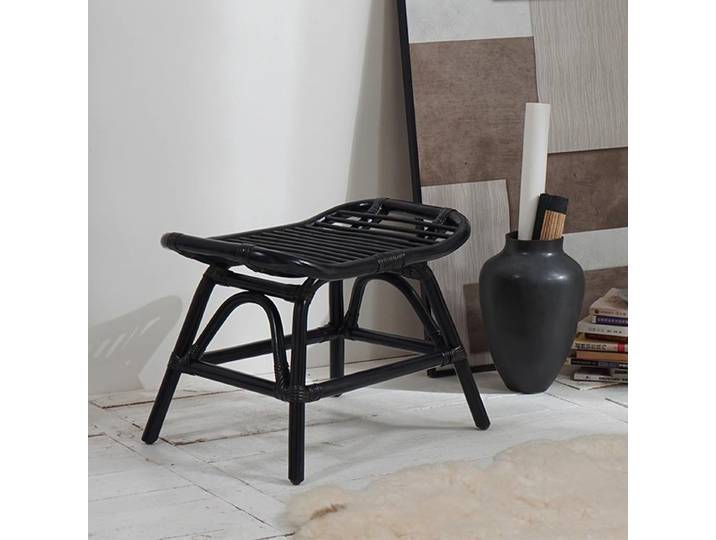 Repose-pieds rétro en rotin, chaise à bascule, ottoman, tabouret japonais simple pour l'entrée, tabouret à pédale pour changer de chaussures