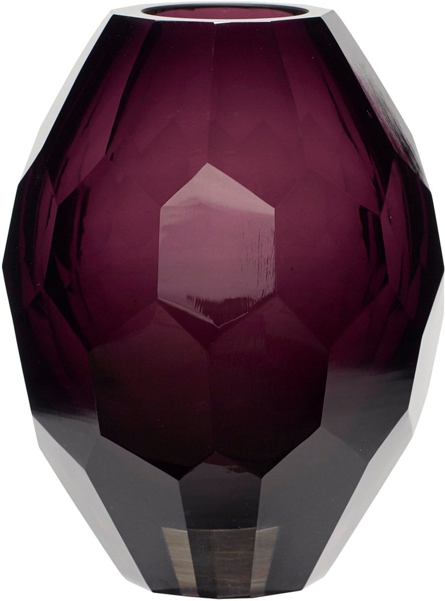Hübsch vaas Facet Burgundy