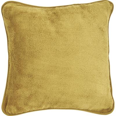 Dekokissen DONE. "Softie", gold (goldfarben, unifarben), B:45cm L:45cm, Polyester, Dekokissen_Sitzkissen_Kissenhüllen, Extra weiche und anschmiegsame Kissenhülle ohne Füllung, 1 Stück