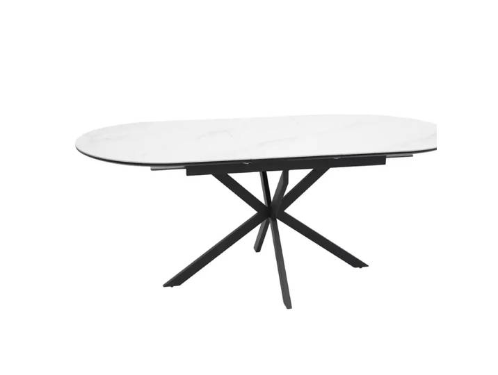 Table Repas Extensible 8 Personnes Céramique Blanche Design Borealiz2