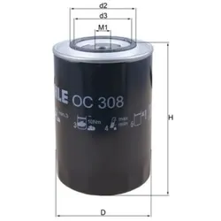 Ölfilter MAHLE OC 308