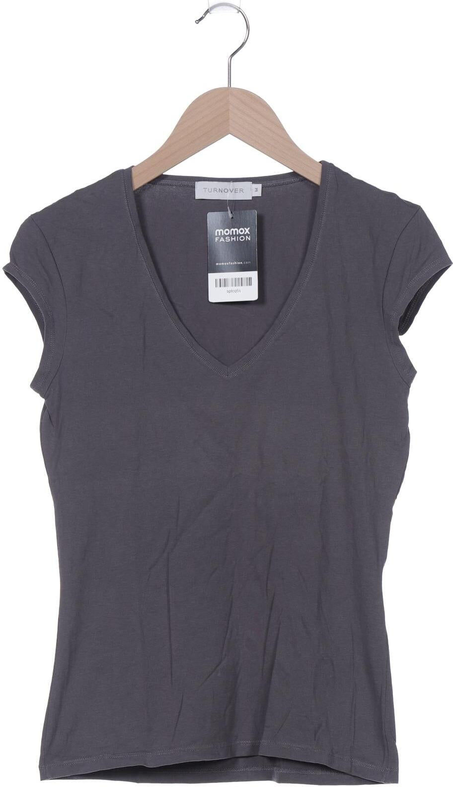 Turnover Damen T-Shirt, Grau, Gr. M, kein / Etikett - Second Hand