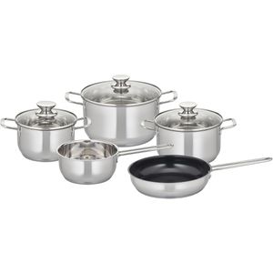 ELO Topfset 95005-2 Therm, Edelstahl, induktionsgeeignet, mit 4 Glasdeckeln, 5-teilig