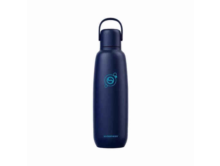 Sodastream 0.9L fizz and go Cool Blueberry DWS Edelstahlflasche – Wassersprudler Zubehör – blueberry blue