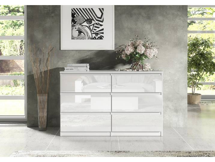 Funktionale Kommode 120 cm mit 6 Schubladen und viel Stauraum