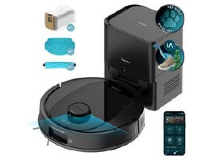 Aspirateur Robot Laveur - CECOTEC Conga Y80 - 13 000 Pa - 220 min - 220 m² - Noir