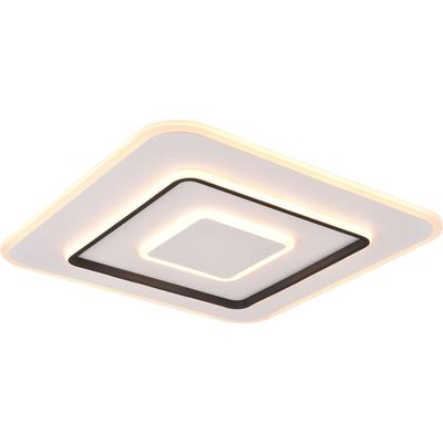 REALITY LEUCHTEN LED Deckenleuchte "JORA, Deckenlampe Schlafzimmer mit Sleep Timer, Nachtlicht, dimmbar", weiß (weiß matt), 1, H: 6cm, 1 Stk., Leuchten, Lichtfarbe einstellbar CCT, Memoryfunktion, inkl Fernbedienung, LED Deckenleuchte