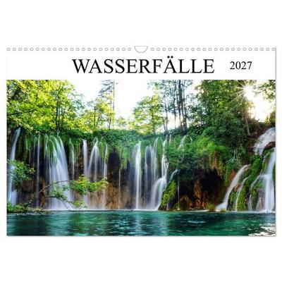 Wasserfälle - die schönsten Wasserfälle der Welt (Wandkalender 2027 DIN A3 quer), CALVENDO Monatskalender