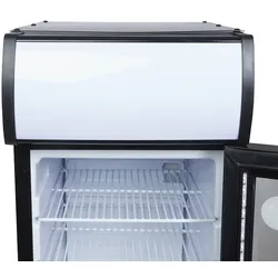Gastro-Cool - Werbekühlschrank - mini - schwarz/weiß - super LED GCDC25