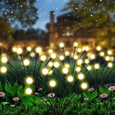 Useful Little Things Solar Swaying Firefly Stake Lights For Garden Pathway And Landscape Decor 10 Lights 0 5w