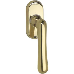 Grundmann, Fenstergriff, Fenstergriff WG ELEGANT - m. Rast., VK 7 x 35 mm, Messing poliert