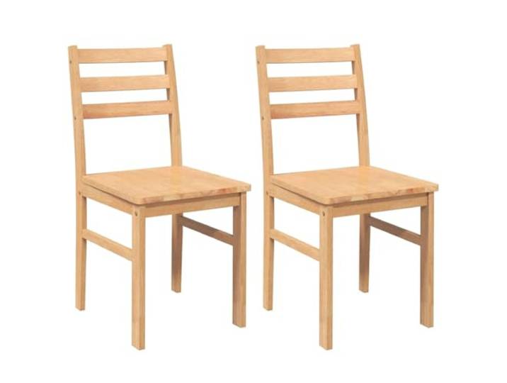 POUFGDR Essstühle, 2 Stück, Massivholz, Gummibaumholz Massives Gummibaumholz, dichte Maserung, stoßfest, Füße aus Holz, hervorragende Stabilität, natürliches Aussehen, Rückenlehne