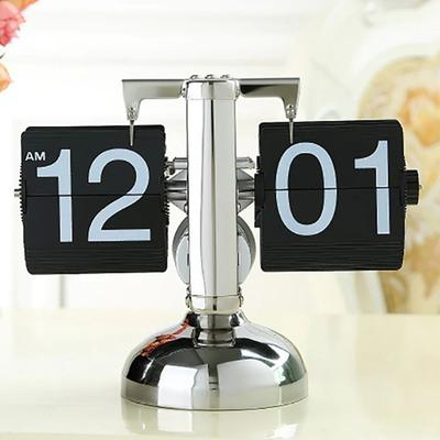 Uplift Picks Retro Mechanical Flip Desk Clock With Internal Gear Movement a