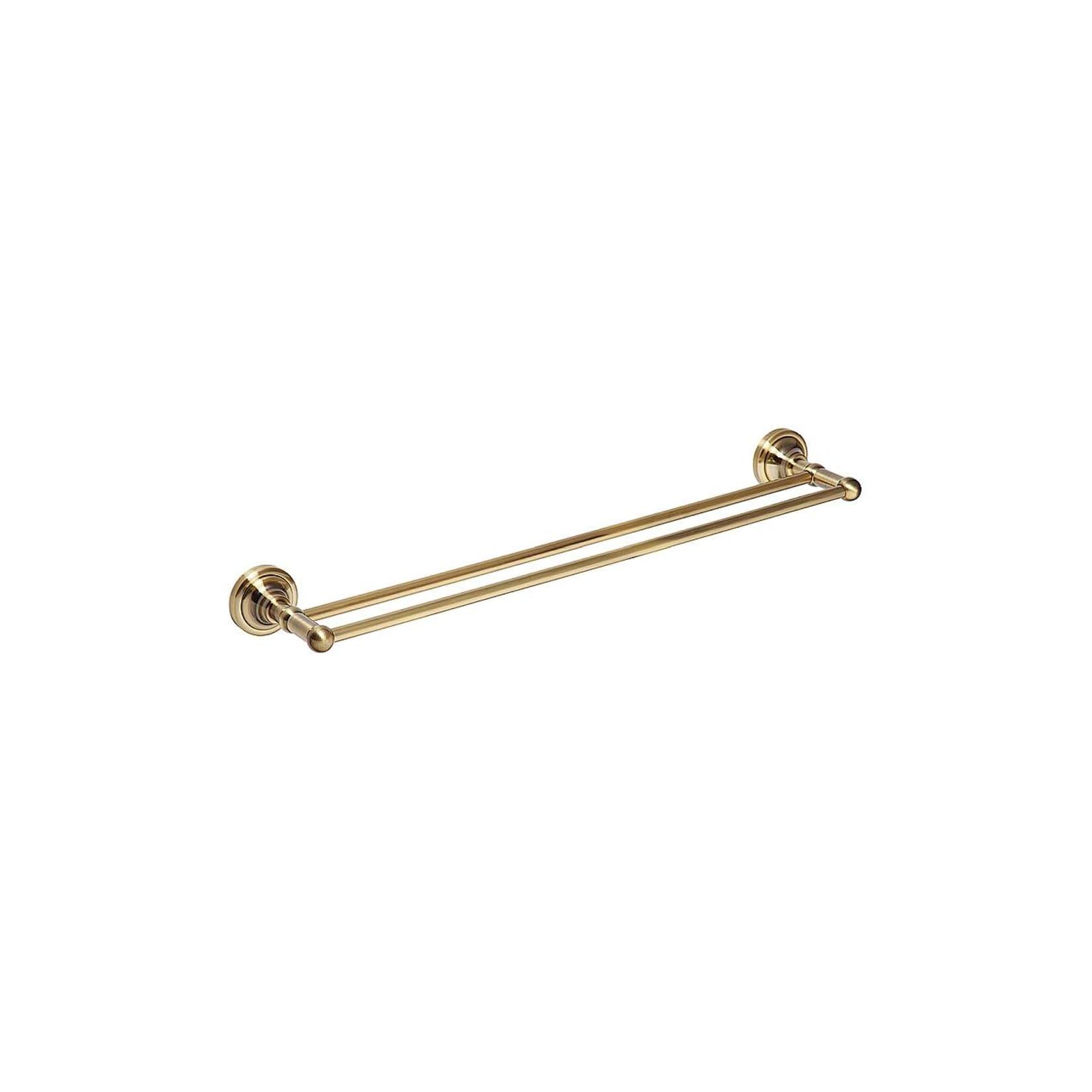 Brillantbad BETRO BRONZE Doppelhandtuchhalter Messing Bronze 665x65x120 mm für Bad & Küche >> zum Bohren
