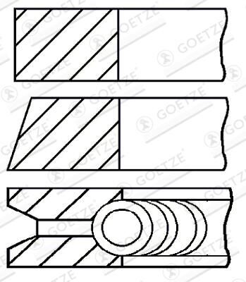 Goetze Engine Kolbenringsatz 0896180700