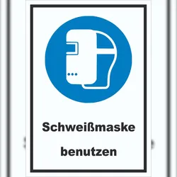 HB-Druck Schweißmaske benutzen Schild A5 (148x210mm)
