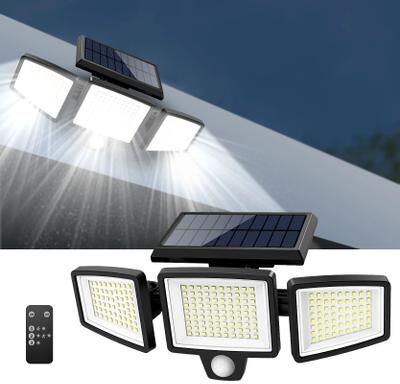 Uplifted Finds Three Head Outdoor Solar Motion Sensor Light With 200 LEDs Waterproof Security Lamp 1 Pc