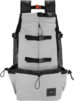 PetsAreLife Dog Backpack Sack Carrier Gray M