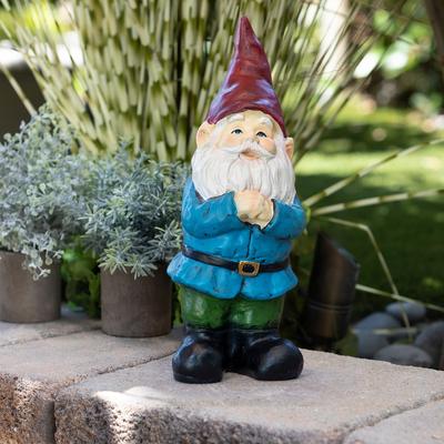 Alpine Corporation Outdoor Garden Gnome Yard Statue Decoration