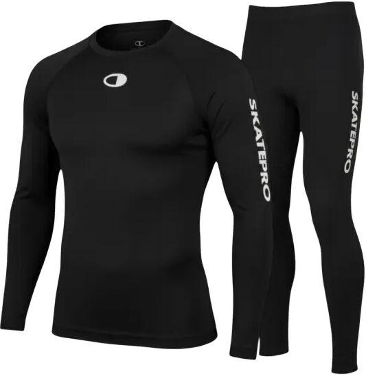 SkatePro Seamless Thermals Funktionsunterwäsche (S-M - Schwarz)
