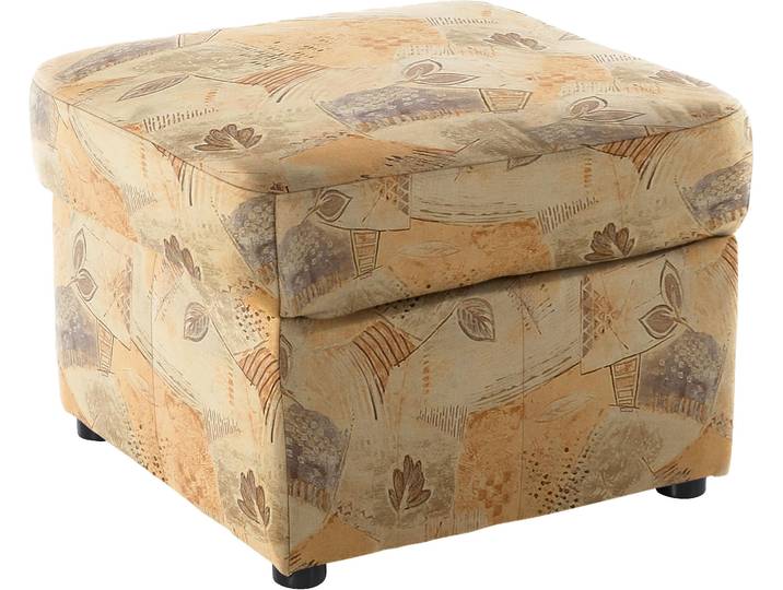 Polsterhocker DOMO COLLECTION Bahia , beige, B:58cm H:42cm T:58cm, Struktur (100% Polyester);Luxus-Microfaser (100% Polyester), mit Muster, Hocker, Polsterhocker, passend zur Bahia -Serie