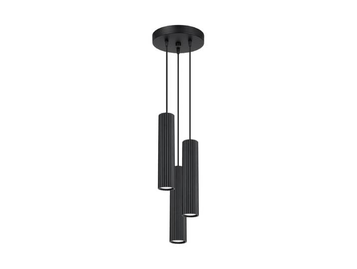 Design Pendellampe „Karbon“ 3-flammig Schwarz Sollux Lighting