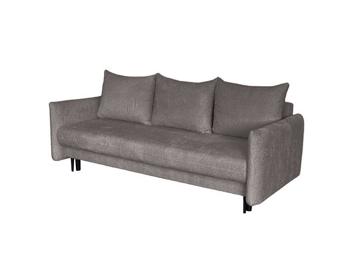 Schlafsofa Samek Braun/Grau Strukturstoff Vilja 218 x 96 x 102cm Modern