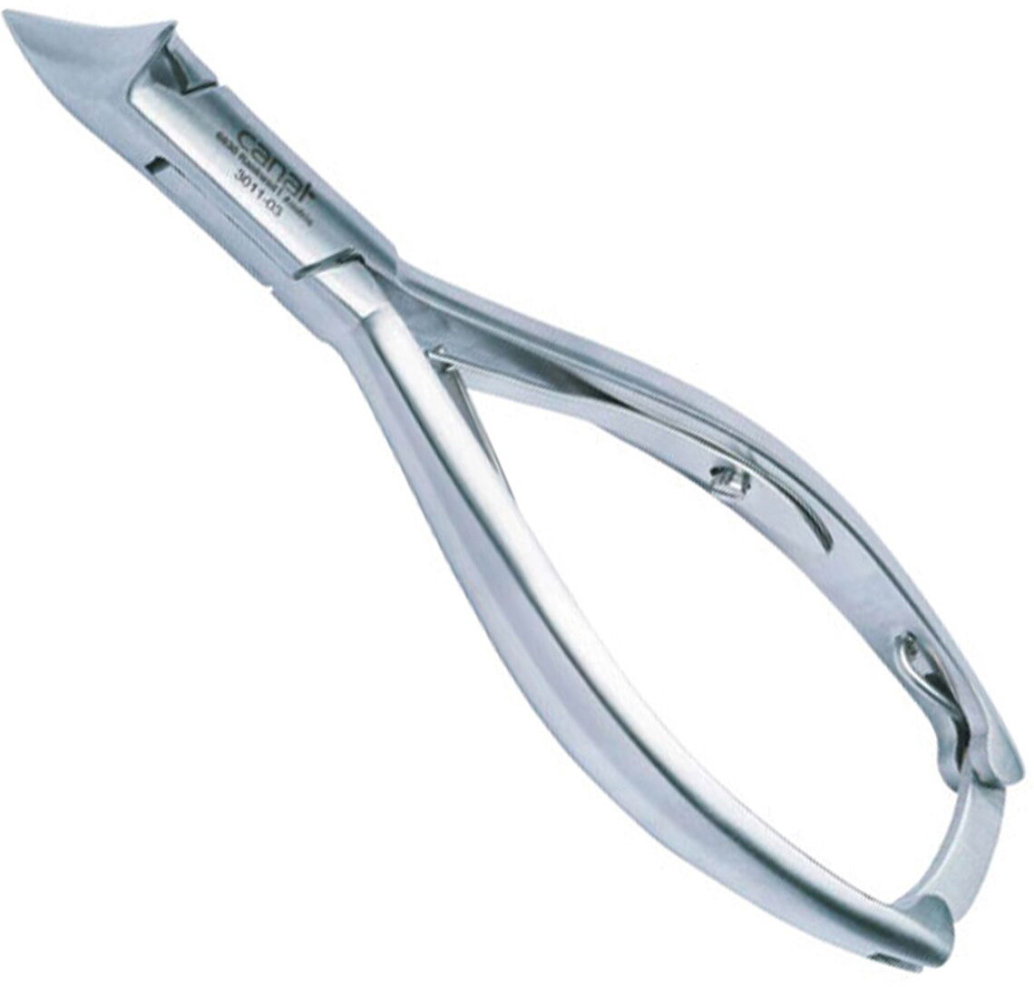 Canal Kopfschneider mit zwei Spitzen, rostfrei, 14 cm